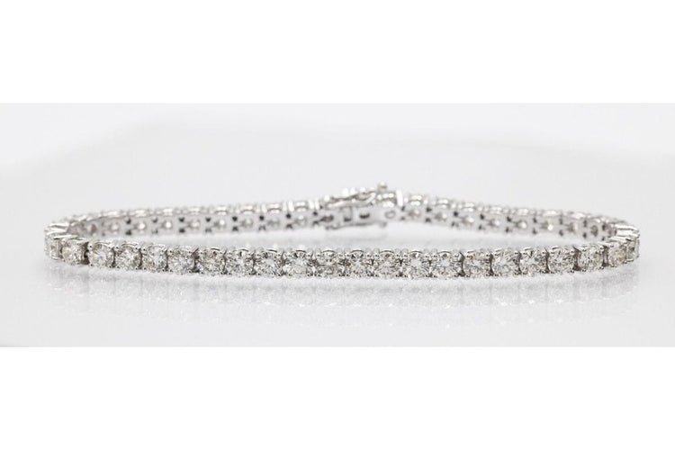 Bracelet Bracelet tennis en or blanc avec diamants de 8,00 ct 58 Facettes PTKN03