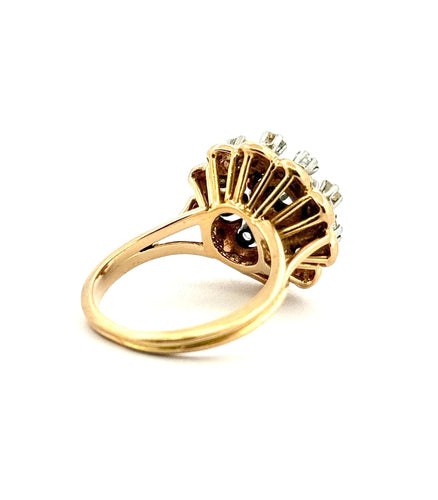 Bague 54 Bague ancienne en or et diamants 58 Facettes