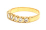 Bague 51 Bague contemporaine en or jaune 18 carats sertie de diamants (0.36 carat) 58 Facettes 18666