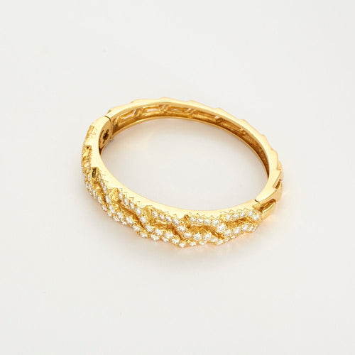 Bracelet Bracelet tank or jaune diamants 58 Facettes LP467/9