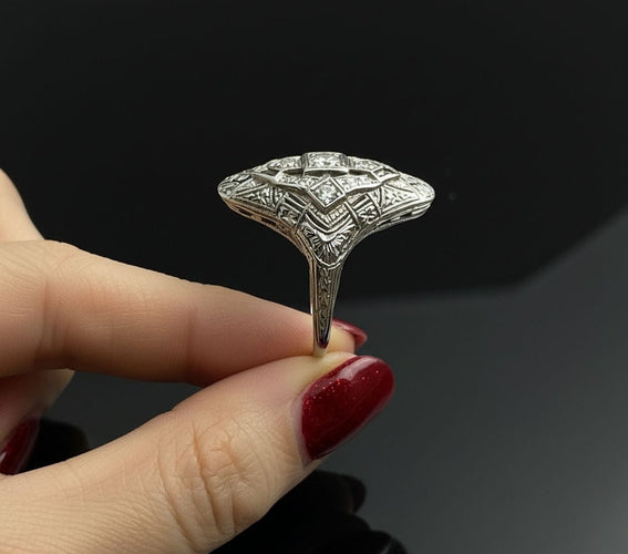 Bague Bague rare Art Nouveau française 58 Facettes