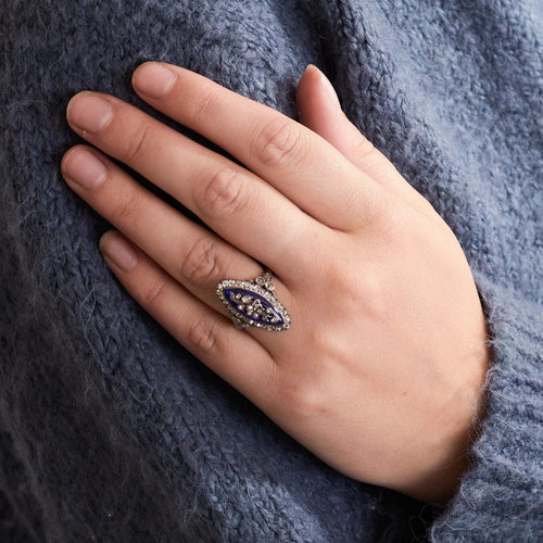 Bague 54.5 BAGUE MARQUISE ANCIENNE OR & DIAMANTS 58 Facettes BO/230020 STA