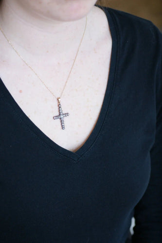 Pendentif Croix Dévote Diamants 58 Facettes
