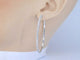 Boucles d'oreilles Boucles d'oreilles créoles en or blanc avec diamants 58 Facettes 2053