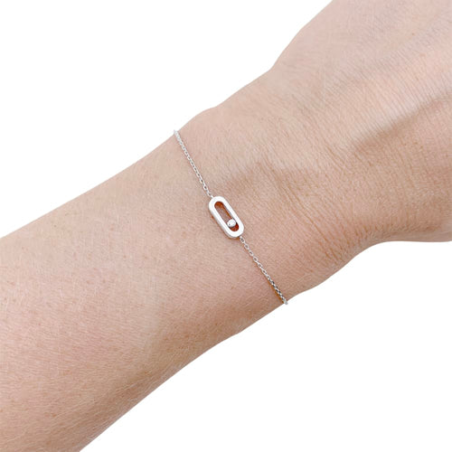 Bracelet Bracelet Messika, "Move Uno", or blanc, diamant. 58 Facettes 34821