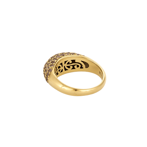 BAGUE JONC POIRAY OR, DIAMANTS ET SAPHIRS