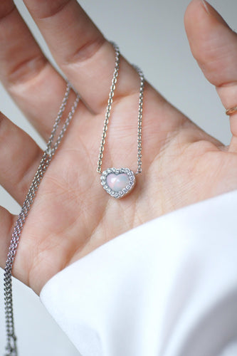 Collier Dior - Collier Happy Birth cœur opale et diamants en or blanc 18k 58 Facettes