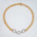 Vintage 80s Diamond Curb Link Choker Necklace 58 Facettes G13174