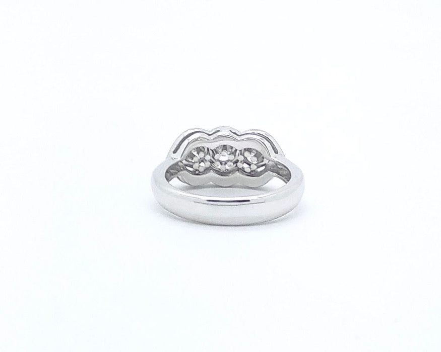 Bague BAGUE TRILOGIE EN OR BLANC 0,91 CT 58 Facettes