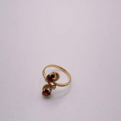 Ring 51 Toi et Moi Ring Yellow Gold, Diamonds and Rubies 58 Facettes 5-GSJE101-01