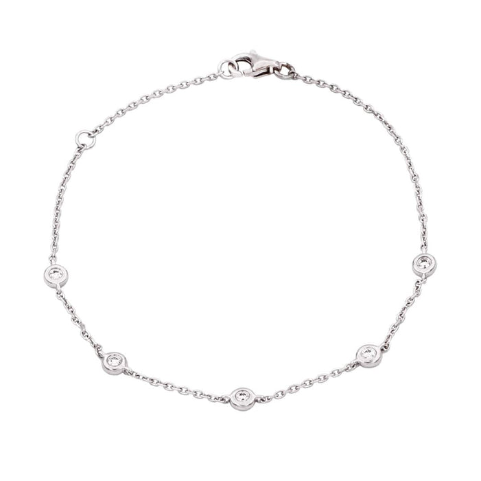 Bracelet Bracelet Chaine or blanc diamant 58 Facettes