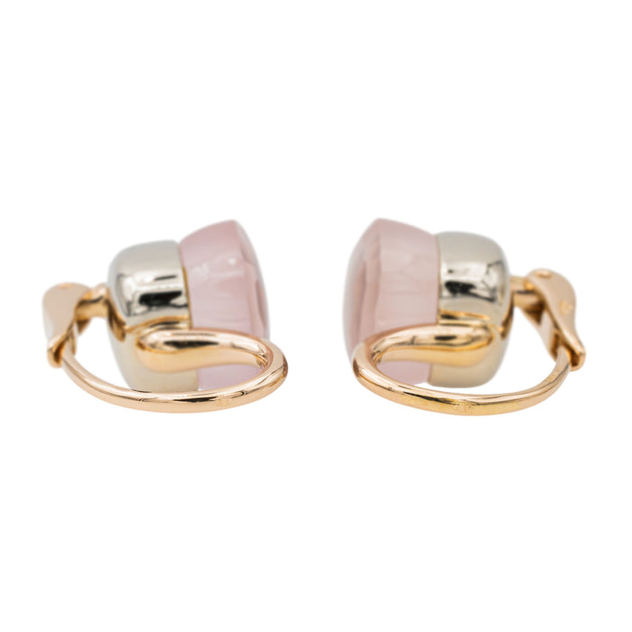 Pomellato Boucles d'oreilles Dormeuses Nudo Or rose Quartz