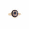 Bague 52 Bague Marguerite Ronde Saphir et Diamants or jaune 58 Facettes