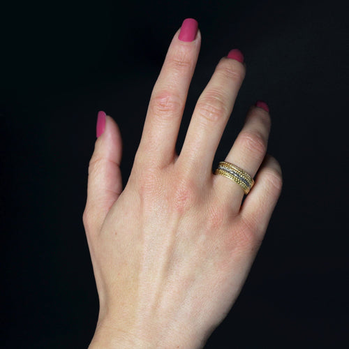 Bague 55 Bague alliance grande 2 pièces 58 Facettes 25-067