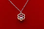Collier Ancien collier marguerite diamant et rubis 58 Facettes 240285
