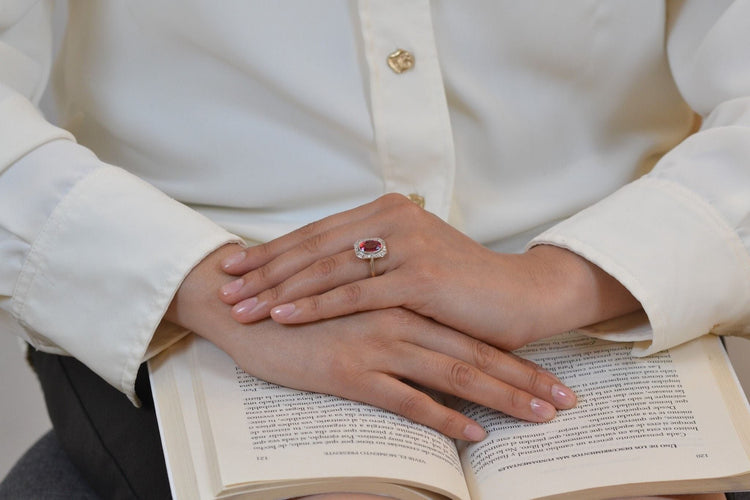 Bague 60 Bague art déco tourmaline et diamants 58 Facettes 26830