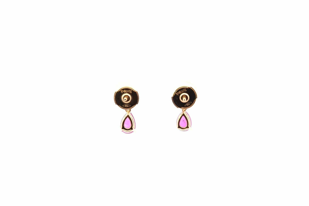 Boucles d'oreilles Boucles d’oreilles rubis et diamants 58 Facettes