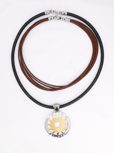 Collier BVLGARI Collier Tondo Sun or acier Grand Modèle 58 Facettes 1CA0000035/1