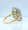 Bague 52 Bague marguerite en or 18 carats, émeraude 3,49 ct et diamants 58 Facettes AB567