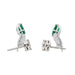 Boucles d'oreilles Boucles d'oreilles Puces Or blanc Emeraude 58 Facettes 3160684RV