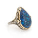 Bague c1920s Art Déco Black Opal Ring Vintage White Gold 58 Facettes G13423