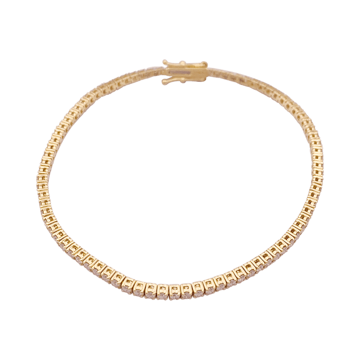 Bracelet Bracelet ligne tennis or jaune, diamants. 58 Facettes 34114