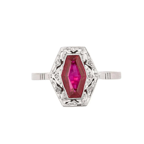 Bague 58 Bague or et pierre rose 58 Facettes BO/230126