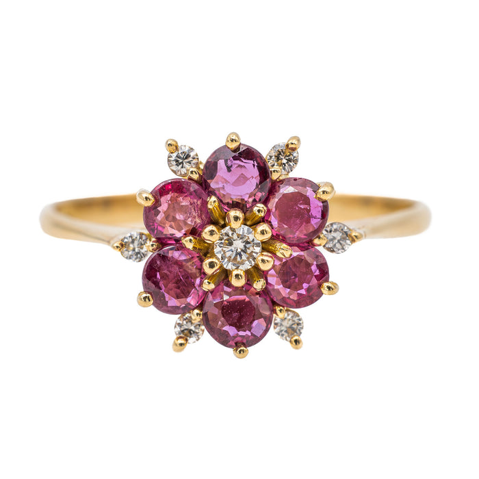 Bague Or jaune Rubis