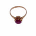 Ring 52 Solitaire Yellow Gold & Ruby 58 Facettes