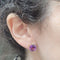 Boucles d'oreilles Boucles d’oreilles améthystes taille coussin en or rose 18k et diamants 58 Facettes PE681