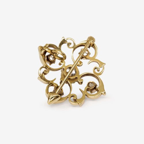 Broche Broche en or jaune de 6,25 g et diamant de 1 ct 58 Facettes 22685B