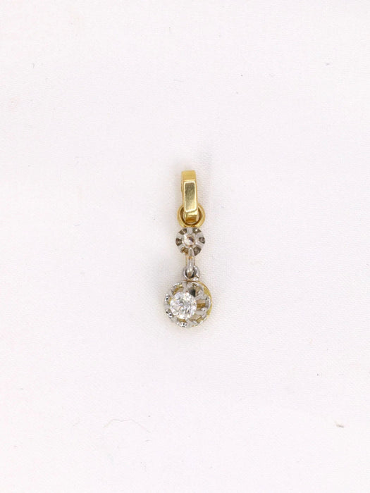Pendentif ancien diamant 0,15 carat