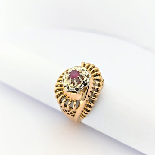 Bague 52 Bague or rose et rubis 58 Facettes 28993