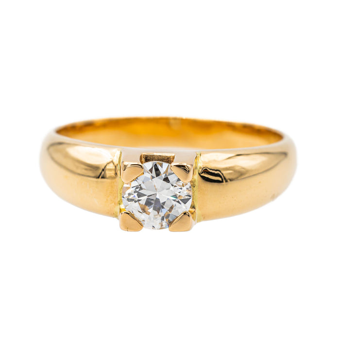 Bague Solitaire Or jaune Diamant