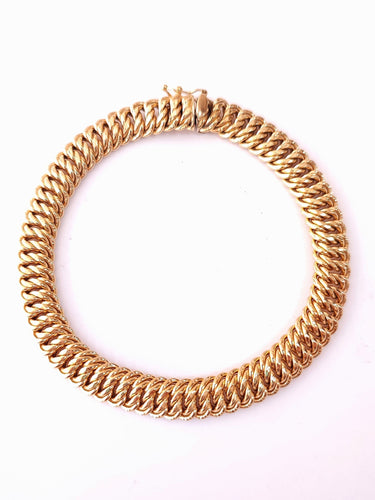 Bracelet Bracelet maille américaine en or jaune 58 Facettes BRAC.US.1659.3