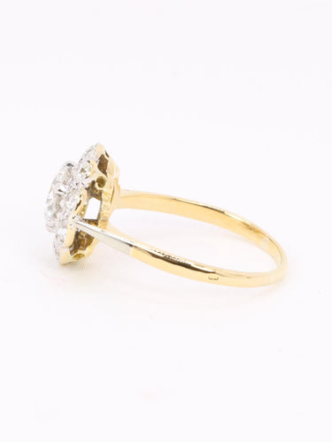 Bague 53 Bague marguerite or jaune diamant 0,8 carat 58 Facettes 1174.8