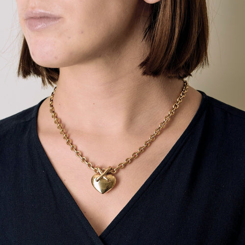 CHAUMET - Collier LIENS COEUR or jaune