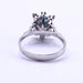 Ring 53 18k White Gold Diamond and Emerald Ring 58 Facettes 21-GS48739