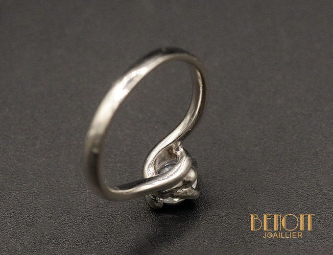 Bague 47 Solitaire platine diamant 58 Facettes 11035