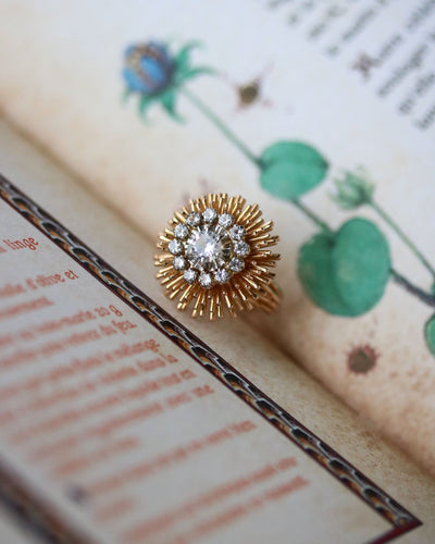 Bague 50 Bague Dôme Chardon Diamants Or et platine 58 Facettes A11447