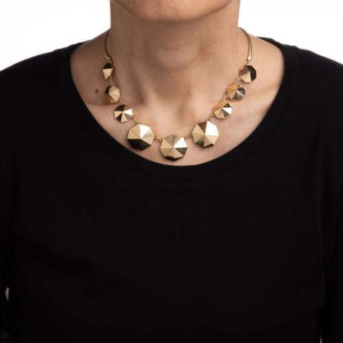 Collier Collier rétro vintage octogonal en or jaune 58 Facettes G12332