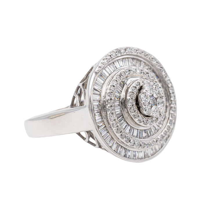 Bague Cocktail Or blanc Diamant