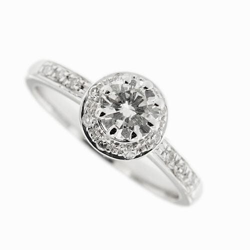 Bague 55 Bague solitaire avec diamants 0,84 ct 58 Facettes 36977