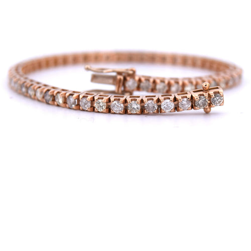 Bracelet BRACELET UNISEXE « TENNIS » - OR ROSE 18 KT - DIAMANTS 58 Facettes