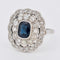 Bague 56 Bague Art Deco - Or 18 Carats, Saphir Naturel Non Chauffé et Diamants 58 Facettes 469