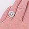 Bague 45.5 Bague de Fiançailles Style Art Déco Double Halo, Platine et Diamants 58 Facettes 346