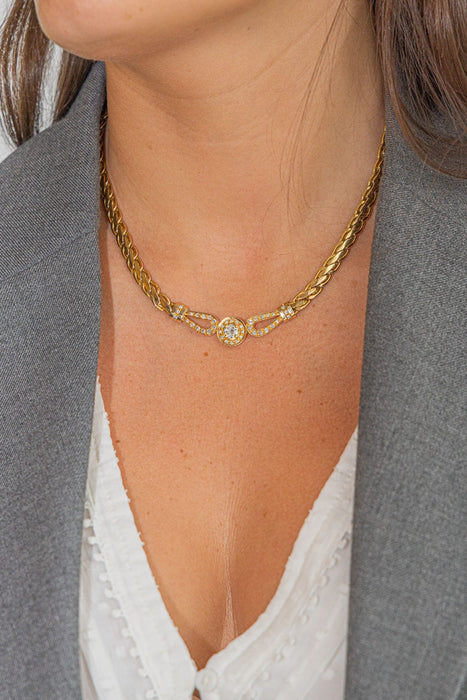 Collier Collier Or jaune Diamant 58 Facettes 3351146CN