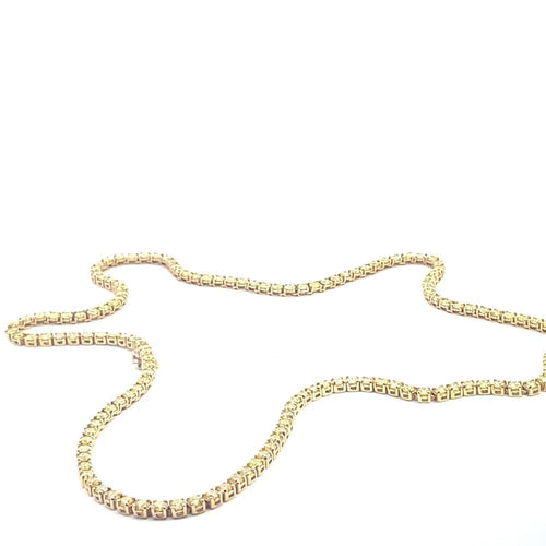 Collier Yellow gold Tennis Necklace with Fancy-Yellow Diamonds 58 Facettes UN0135