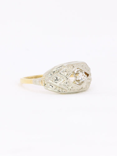 Bague art déco or diamant