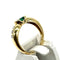 Bague jonc or jaune, émeraude et diamants 58 Facettes Z1351130